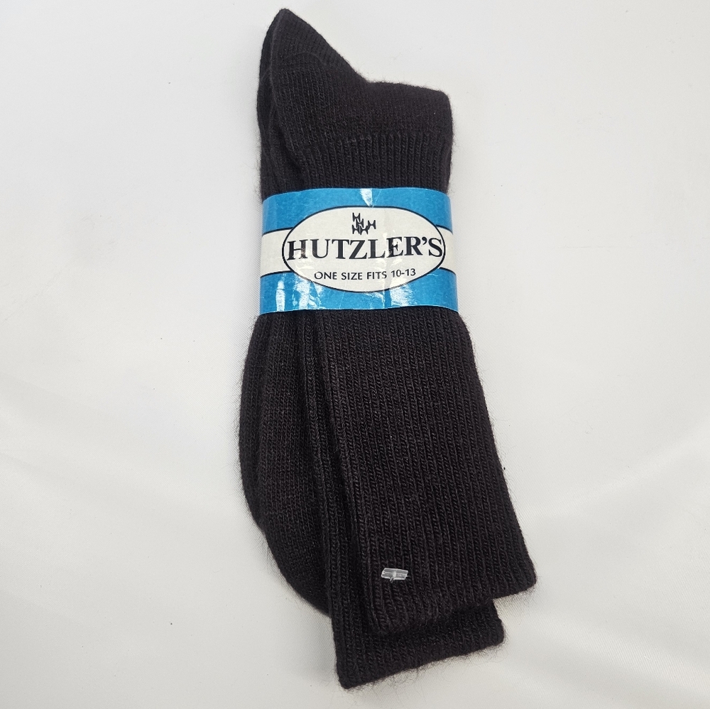 Hutzler's Vintage Socks New with Tags Brown Acrylic Nylon Men's 10-13